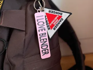 I Love Blender - Funny Keychain - AMS