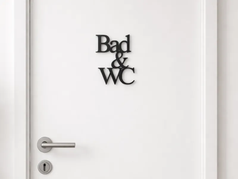 Badezimmer & Toiletten Türschild