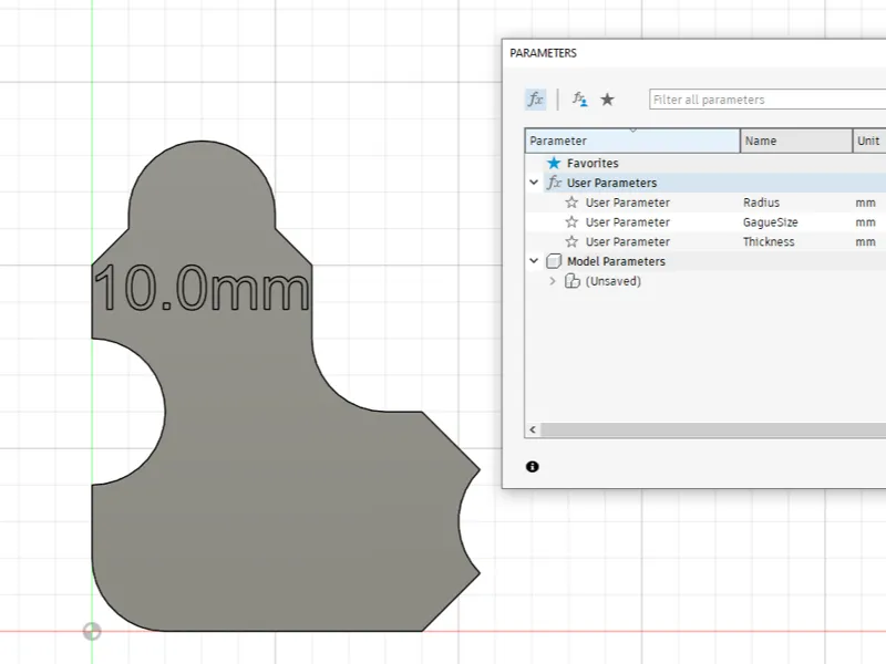 Radius Gauges with Parametric f3d file