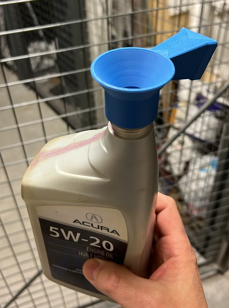 oil funnel drip catching mount