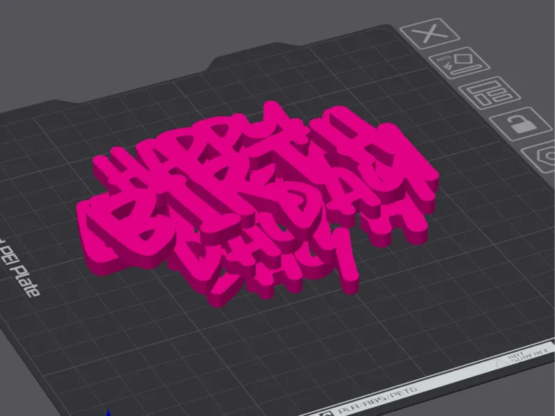 Layered Text Art - happy birthday