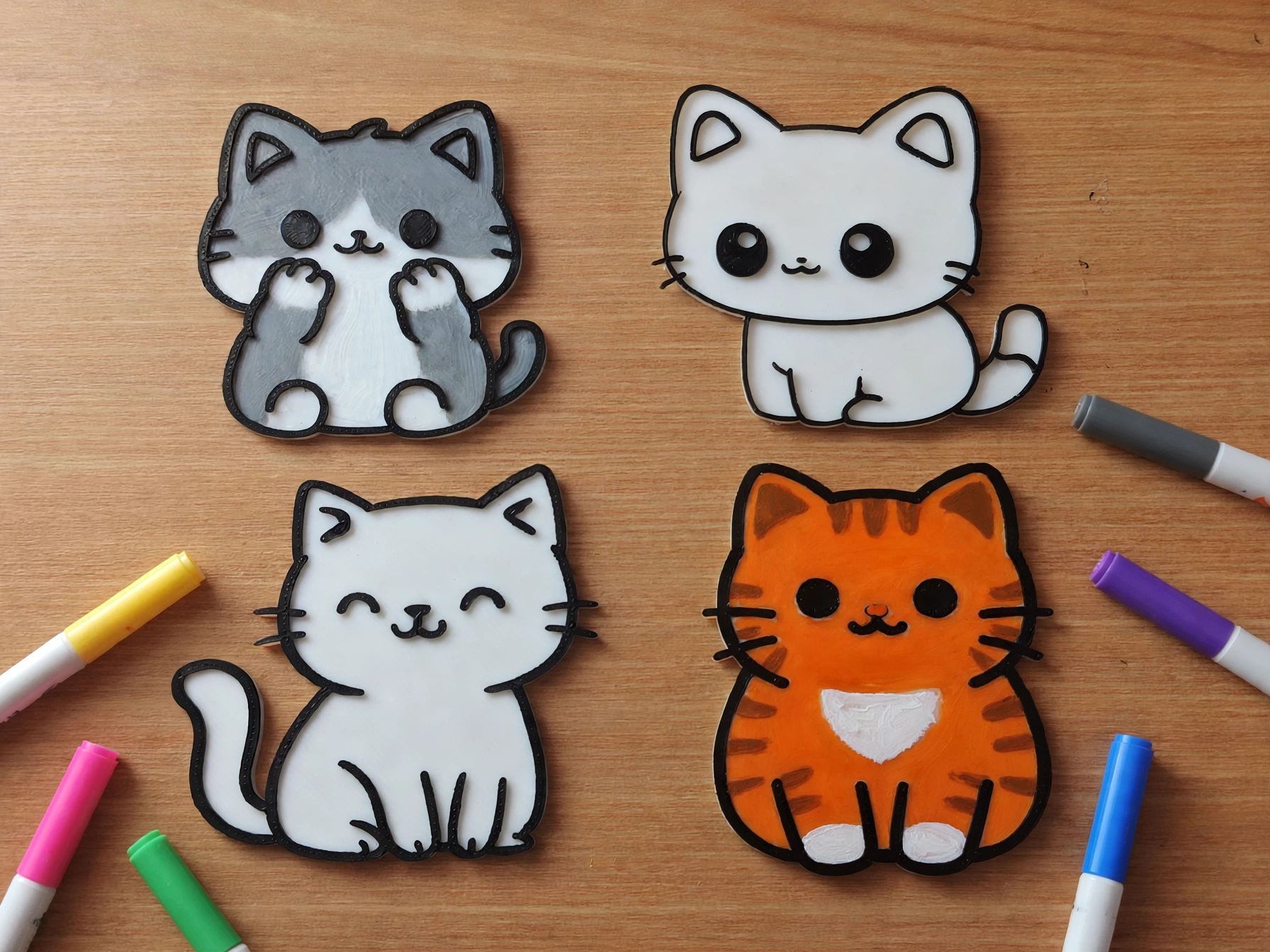 Cute Cats Paintable Set - 1