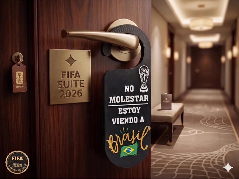 Colgador de Puerta 3D "BRASIL" - Mundial FIFA 2026