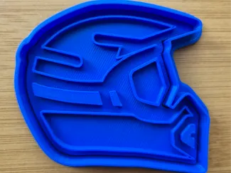 Motorbike helmet cookie cutter