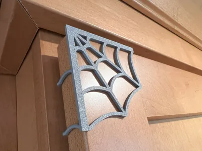 Cabinet Door Corner Spider Web Decoration
