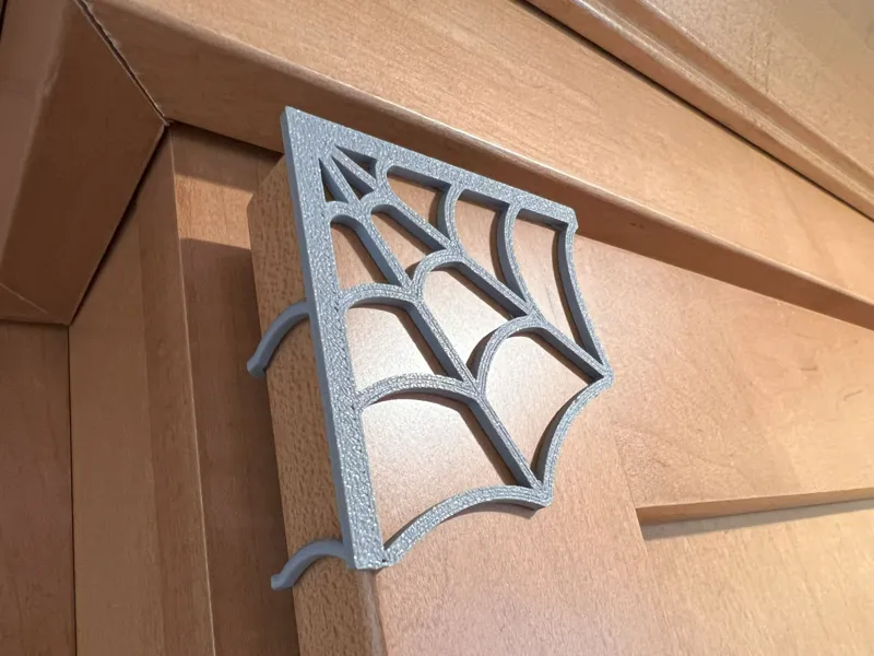 Cabinet Door Corner Spider Web Decoration