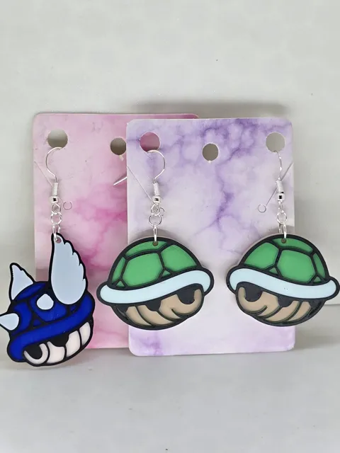 Mario Turtle Shell Earrings