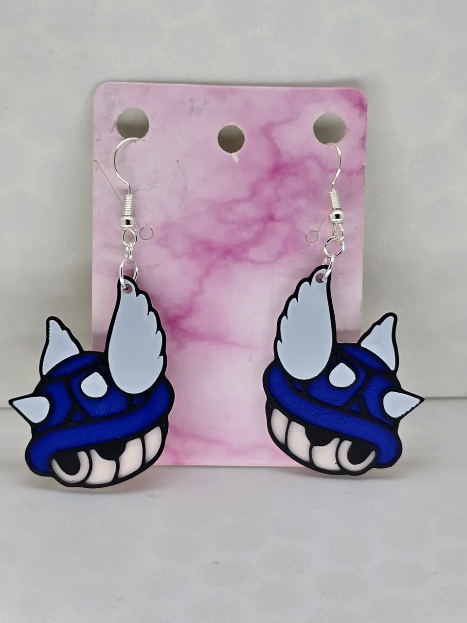 Mario Turtle Shell Earrings view 3