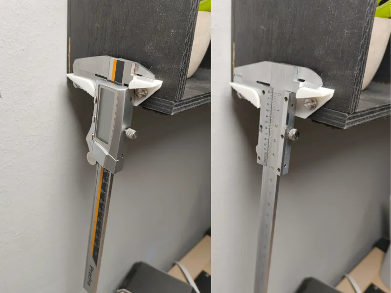 Analog and digital caliper holder / wall mount