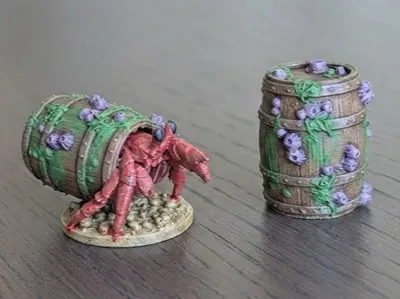 Hermit Crab with Barrel - DnD Mini (25mm)