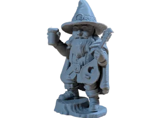 DnD Dwarf Male Bard w/ Tankard, Lute