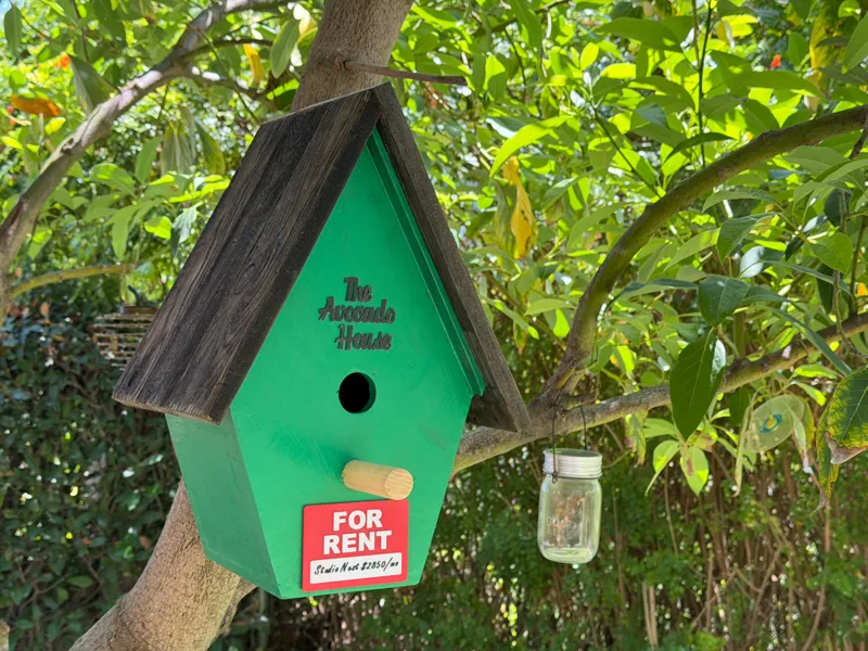 FOR RENT SIGN for birdhouse (blank available)