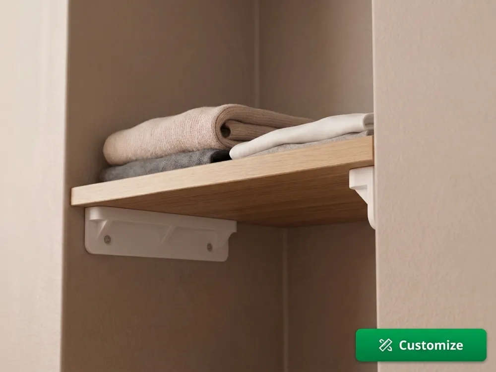 Estante o repisa: Customizable L-Bracket / Shelf Support Generator. Referencia del modelo original.