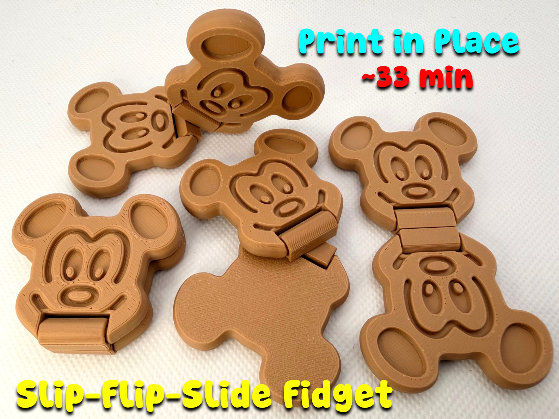 Mickey Waffle Slider + Flip Fidget (Pixie Dusting)