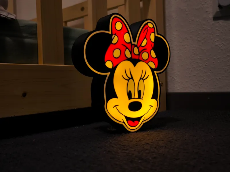 Lichtbox Minnie Mouse LED Box RGB Ligth Disney