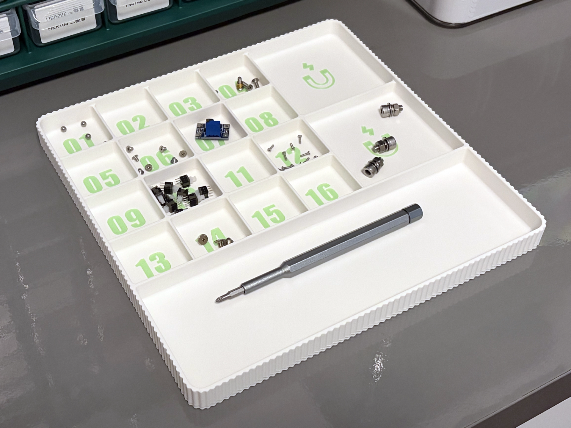 零件收纳盘 Parts Tray_240x240x18mm