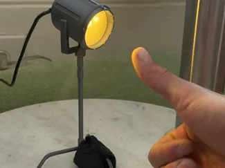 Mini C-stand and Fresnel