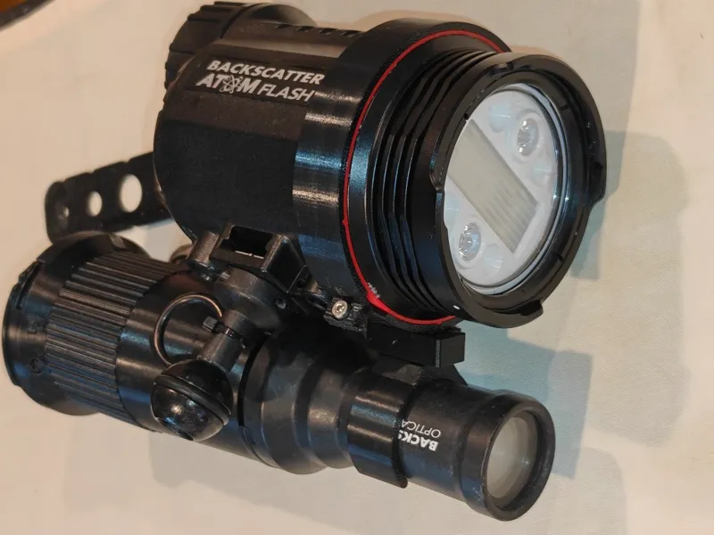Backscatter Atom Strobe caddy for OS-2 Snoot 