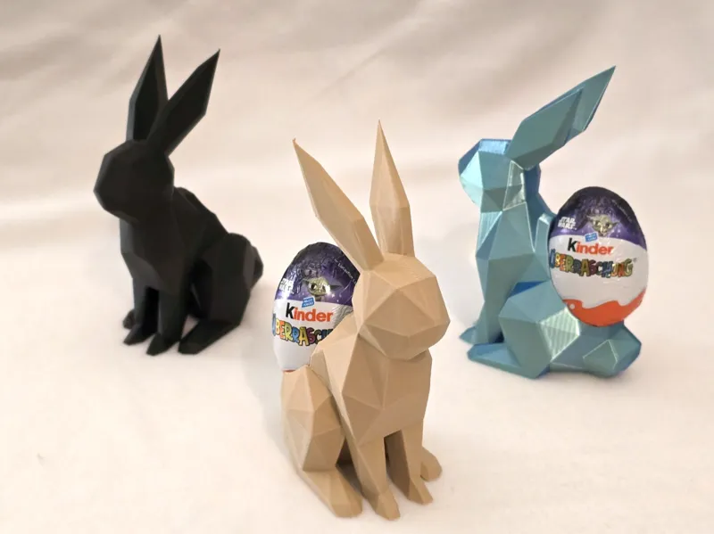 Low Poly Easter Bunny Egg Holder