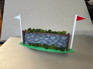 Geländehürde Steinmauer für Schleich Pferde