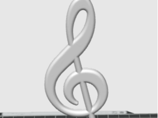 Treble Clef Sculpture with Stand