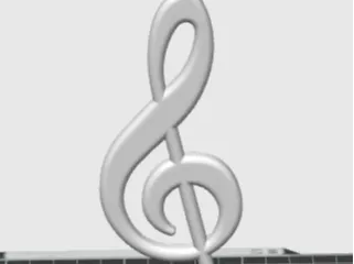 Treble Clef Sculpture with Stand