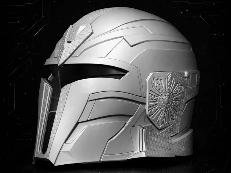 Techno Mandalorian Helmet