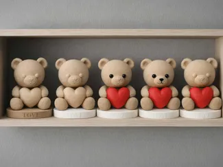 Valentinstag Teddybär mit und ohne AMS mehrteilig