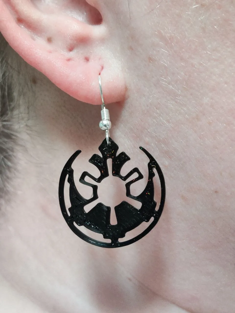 Rebel Alliance fused Galactic Empire Earring view 3
