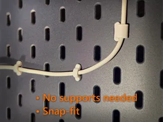 Cable holder for Ikea Skådis board