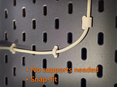 Cable holder for Ikea Skådis board