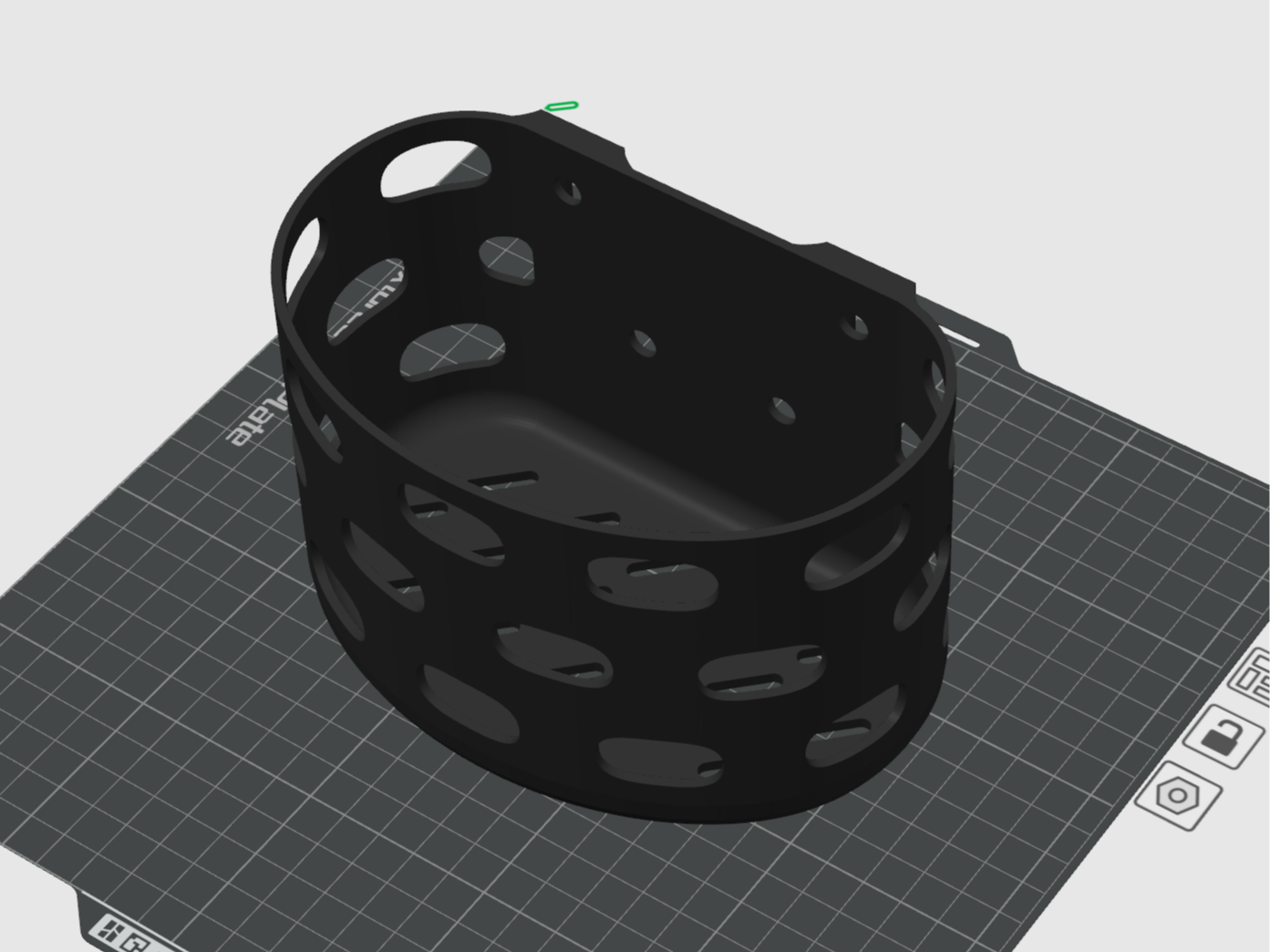 Miniatura 1 do modelo 3D 自行车车筐 单车篮筐 车篓子