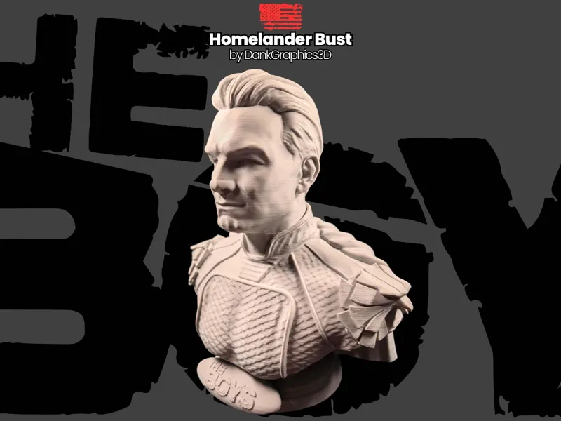 The Boys Homelander Bust by DankGraphics3D