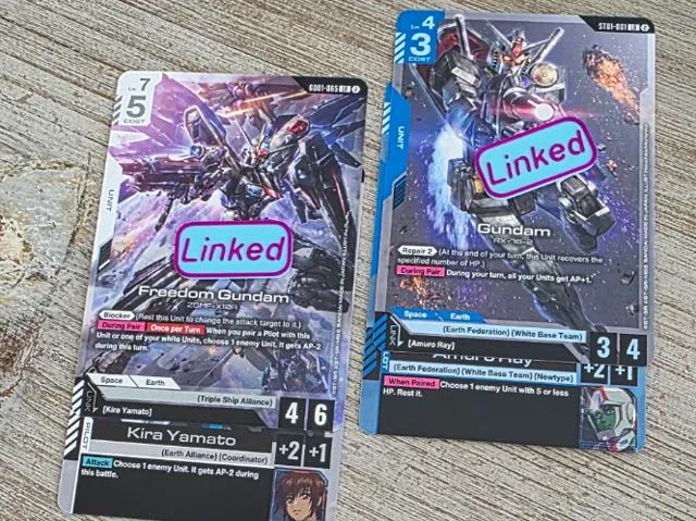 Gundam Card Game TCG Linked Pilot and Unit Token