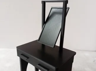 Dollhouse furniture - dressing table with mirror