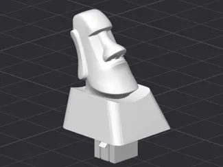 Membrane Keyboard Keycap Moai