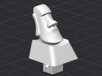 Membrane Keyboard Keycap Moai