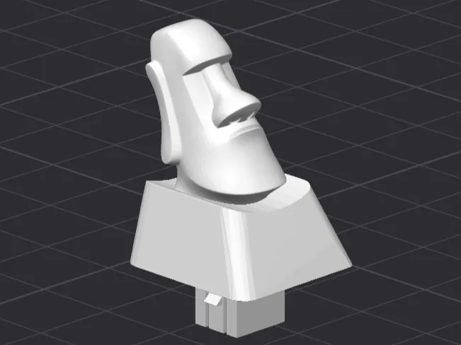 Membrane Keyboard Keycap Moai
