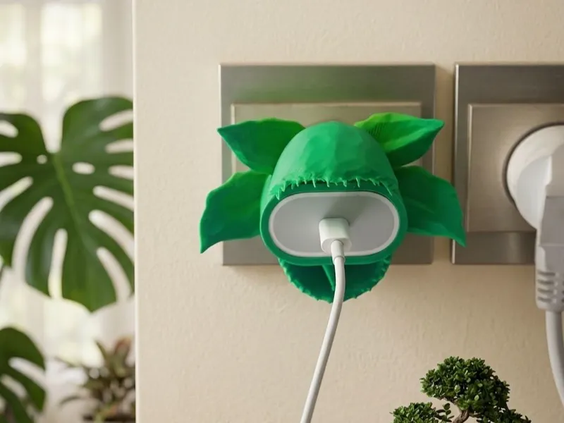 apple charger cover - carnivorous plant 