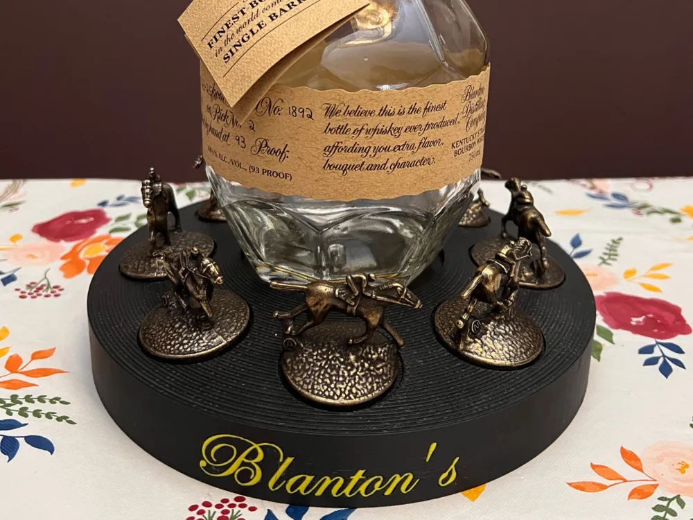 Blanton's Display Base for Stoppers and Bottle - Free 3D Print