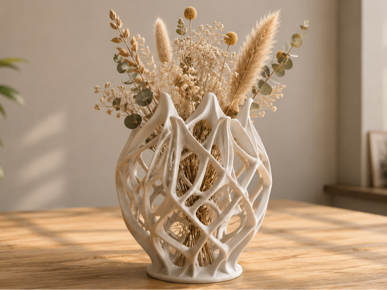 Organic Mesh Vase – Vase mit fließendem Design