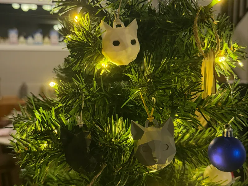 Low Poly Cat Ornament