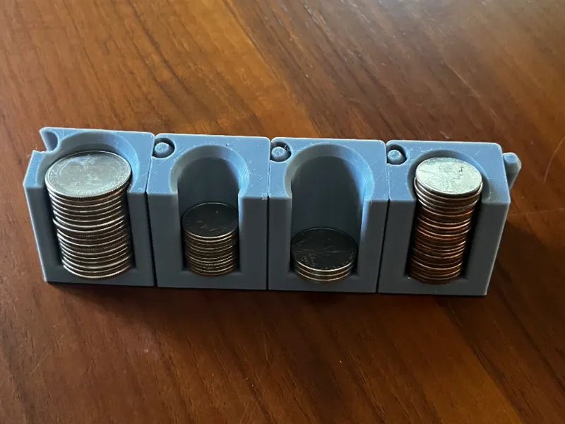 Spare Change Holder, US Coin Holder (Angled)