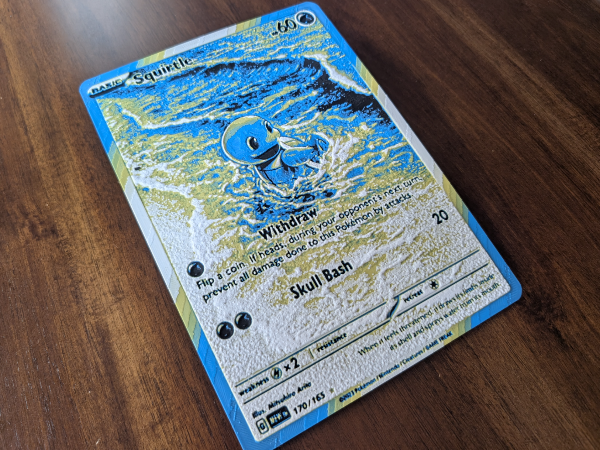 Oversized Full Art Squirtle Pokemon Card