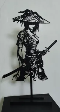 Guerrière samouraï japonaise, à poser ou en décor mural — photo 3