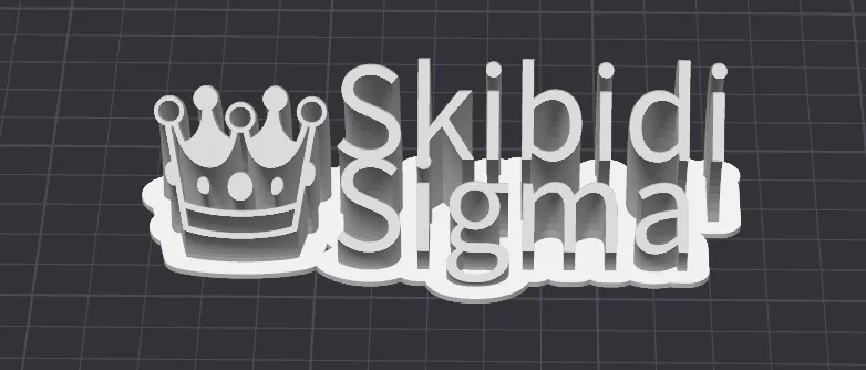 Skibidi Sigma name plate