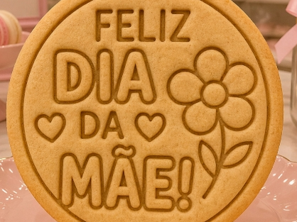 CARIMBO- FELIZ DIA DA MAE - FLOR 2