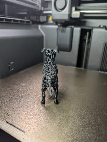 Figura decorativa: Stylized Voronoi Staffbull Dog Geometric Sculpture — vista de referencia 4