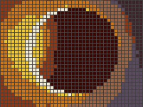 pixilated eclipse