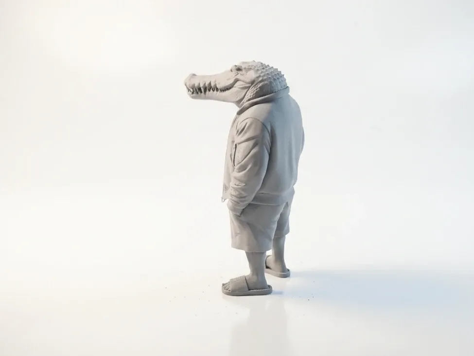 Crocodile Man Figurine Animal Character - Free 3D Print Model - MakerWorld